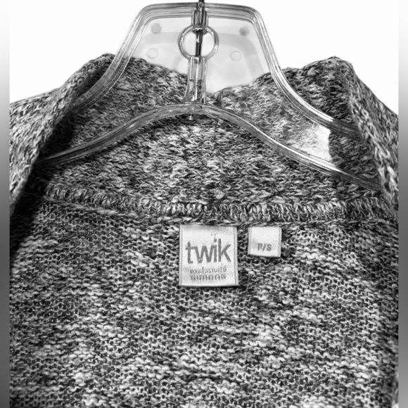 Twik by Simons, Open Front Cardigan, Small, Grey - Picture 3 of 8